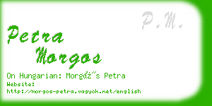 petra morgos business card